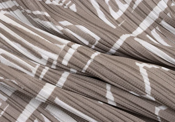 PLEATS PLEASE Printed Stand-collar Shirt Dress K-163760_016