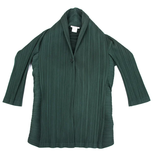 PLEATS PLEASE Cotton Poly Raglan Shawl Collar 1B Jacket K-163761_002