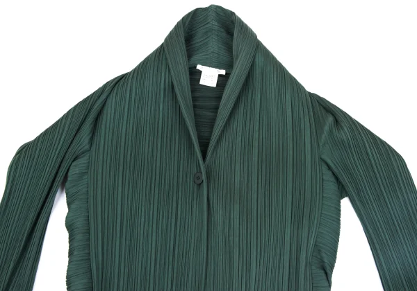 PLEATS PLEASE Cotton Poly Raglan Shawl Collar 1B Jacket K-163761_003