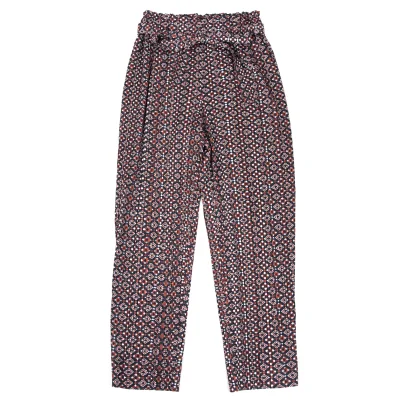 PLEATS PLEASE Geometric Print Belted Pants
