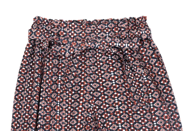 PLEATS PLEASE Geometric Print Belted Pants K-163762_002