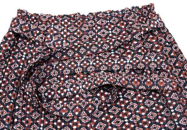 PLEATS PLEASE Geometric Print Belted Pants K-163762_003