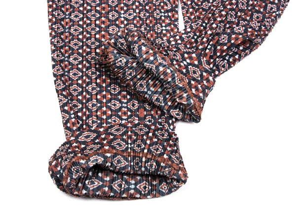 PLEATS PLEASE Geometric Print Belted Pants K-163762_006