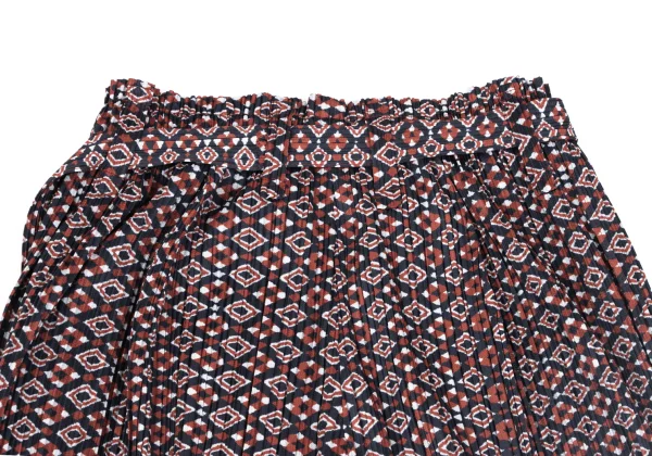 PLEATS PLEASE Geometric Print Belted Pants K-163762_008