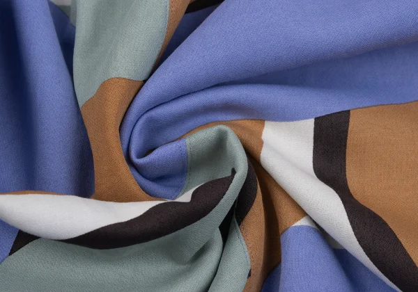 ISSEY MIYAKE Cotton Geometric Printed Sleeveless Blouse K-163765_014