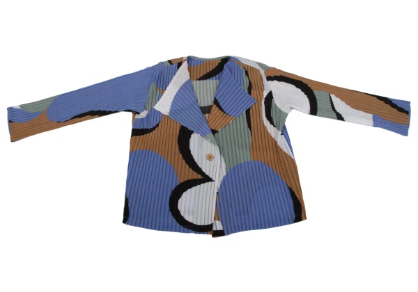 ISSEY MIYAKE Geometric Printed Pleats 1B Jacket K-163766_002