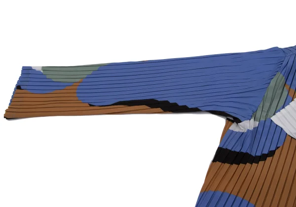 ISSEY MIYAKE Geometric Printed Pleats 1B Jacket K-163766_006