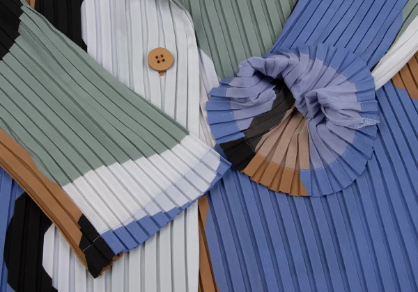 ISSEY MIYAKE Geometric Printed Pleats 1B Jacket K-163766_007