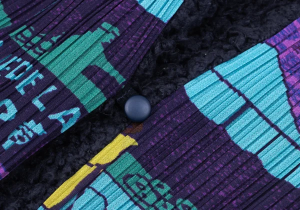 PLEATS PLEASE Cobblestone Street Print Fleece-lined Stole K-163767_008