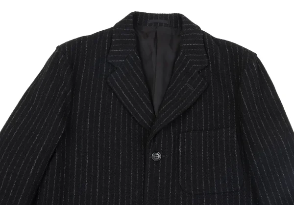COMME des GARCONS HOMME HOMME Elbow Patch Wool Stripe Jacket K-163768_003