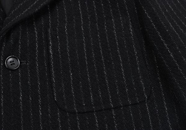 COMME des GARCONS HOMME HOMME Elbow Patch Wool Stripe Jacket K-163768_007