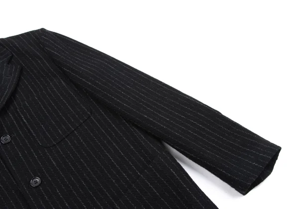 COMME des GARCONS HOMME HOMME Elbow Patch Wool Stripe Jacket K-163768_009