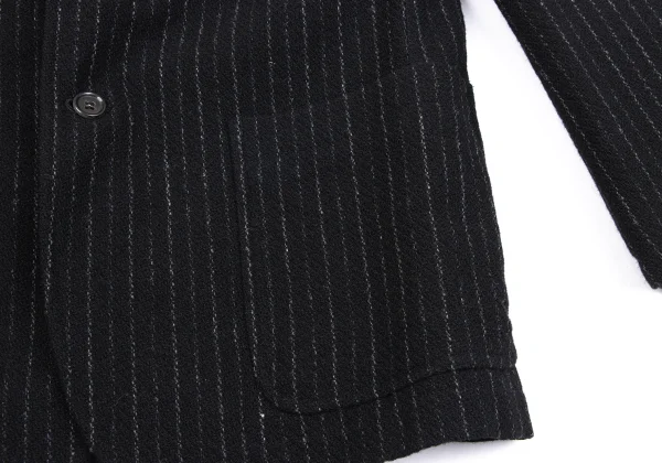 COMME des GARCONS HOMME HOMME Elbow Patch Wool Stripe Jacket K-163768_012