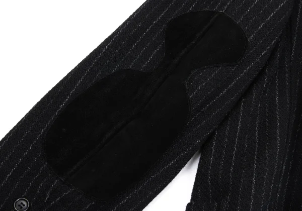 COMME des GARCONS HOMME HOMME Elbow Patch Wool Stripe Jacket K-163768_016