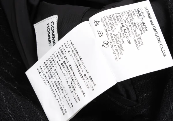 COMME des GARCONS HOMME HOMME Elbow Patch Wool Stripe Jacket K-163768_018