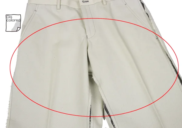 COMME des GARCONS HOMME Cut-off Mesh Design Cotton Pants K-163770_008