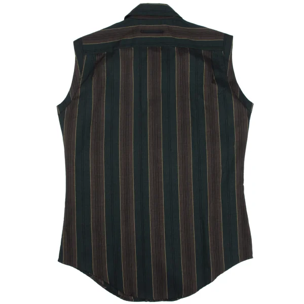 Jean Paul GAULTIER CLASSIQUE Rayon Cotton Striped Sleeveless Shirt K-163771_012