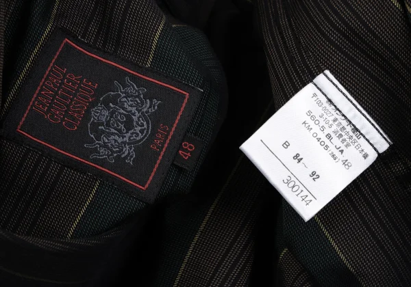 Jean Paul GAULTIER CLASSIQUE Rayon Cotton Striped Sleeveless Shirt K-163771_015