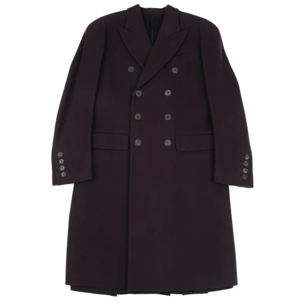 Jean Paul GAULTIER HOMME Wool Nylon Peaked Lapel Coat Bordeaux 48 K-163774_001