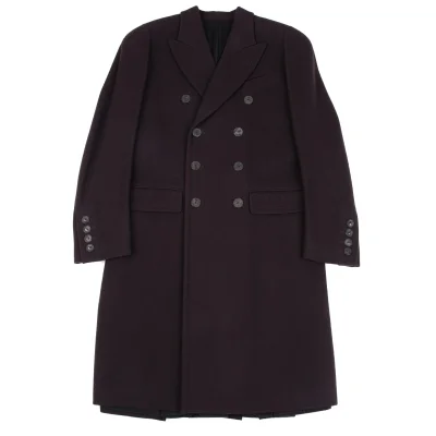 Jean Paul GAULTIER HOMME Wool Nylon Peaked Lapel Coat