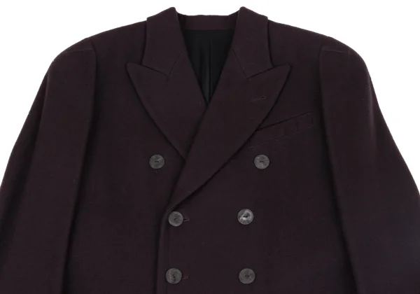 Jean Paul GAULTIER HOMME Wool Nylon Peaked Lapel Coat K-163774_002