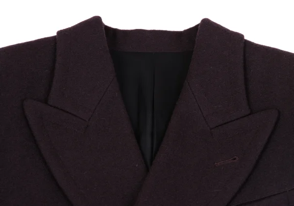 Jean Paul GAULTIER HOMME Wool Nylon Peaked Lapel Coat K-163774_003