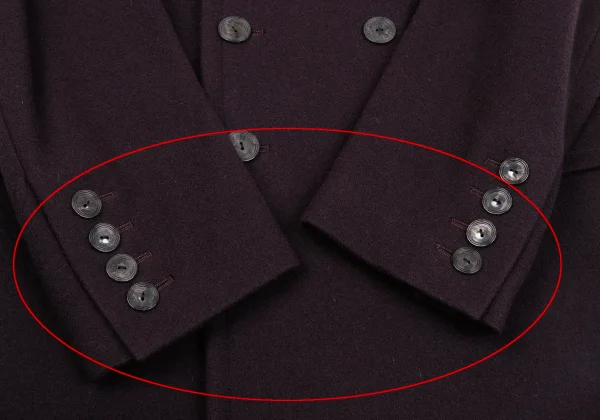 Jean Paul GAULTIER HOMME Wool Nylon Peaked Lapel Coat K-163774_007