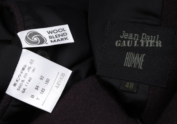 Jean Paul GAULTIER HOMME Wool Nylon Peaked Lapel Coat K-163774_017