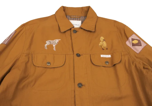 Karl Helmut Cotton Lining Check Patch Design Jacket K-163775_002