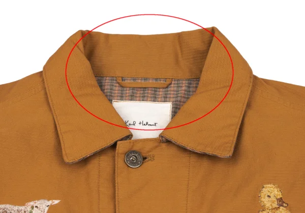 Karl Helmut Cotton Lining Check Patch Design Jacket K-163775_003