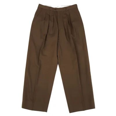 KENZO Wool Gaba Lining Animal Print Tuck Pants