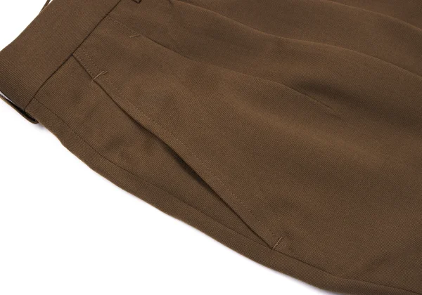 KENZO Wool Gaba Lining Animal Print Tuck Pants K-163777_006