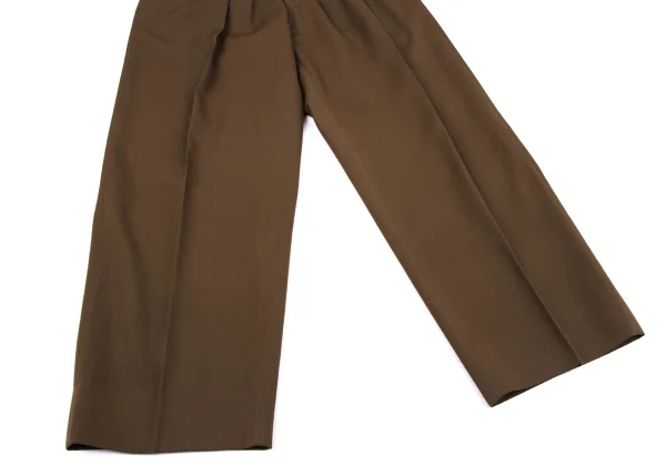 KENZO Wool Gaba Lining Animal Print Tuck Pants K-163777_007