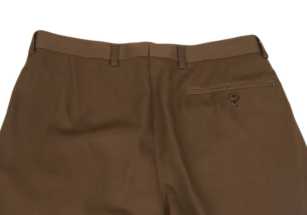 KENZO Wool Gaba Lining Animal Print Tuck Pants K-163777_010