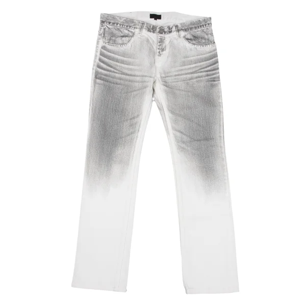 BEAMS Dusted Denim Pants White,Grey M K-163780_001