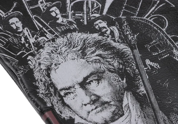 FICCE Ludwig van Beethoven Print Leather Pants K-163781_009