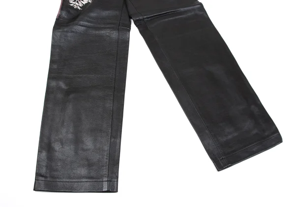 FICCE Ludwig van Beethoven Print Leather Pants K-163781_010
