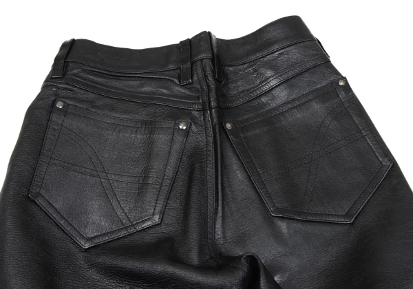 FICCE Ludwig van Beethoven Print Leather Pants K-163781_013