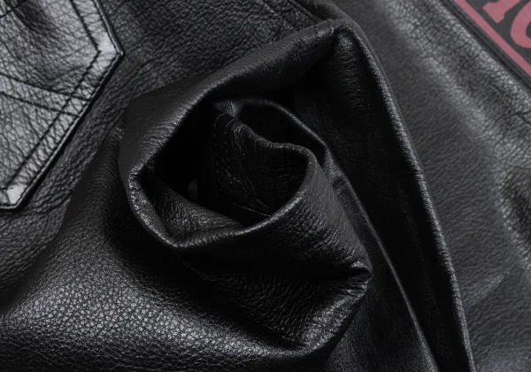 FICCE Ludwig van Beethoven Print Leather Pants K-163781_016