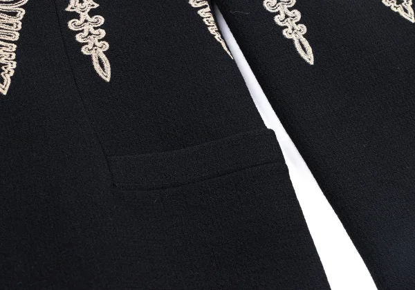 GIANNI VERSACE Wool Botanical Print Collarless Jacket K-163782_009