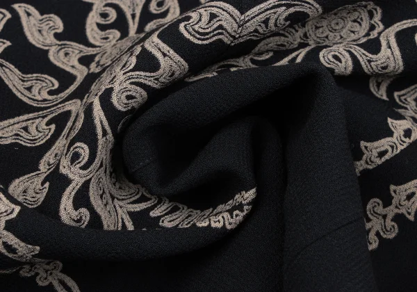 GIANNI VERSACE Wool Botanical Print Collarless Jacket K-163782_016