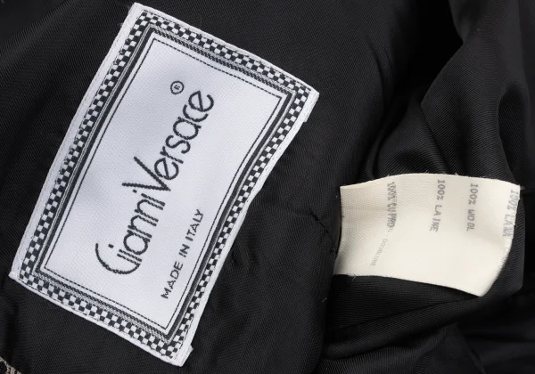 GIANNI VERSACE Wool Botanical Print Collarless Jacket K-163782_019