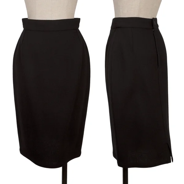 GIANNI VERSACE Wool A-line Skirt Black 40 K-163783_001