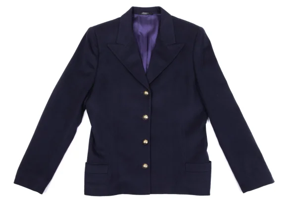 GIANNI VERSACE Wool Metal Button Peak Lapel Jacket K-163785_002