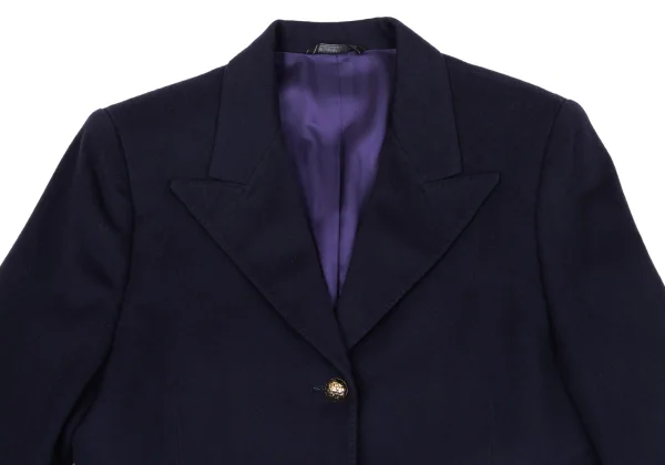 GIANNI VERSACE Wool Metal Button Peak Lapel Jacket K-163785_003