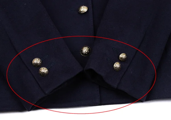 GIANNI VERSACE Wool Metal Button Peak Lapel Jacket K-163785_006