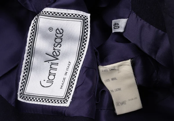 GIANNI VERSACE Wool Metal Button Peak Lapel Jacket K-163785_019
