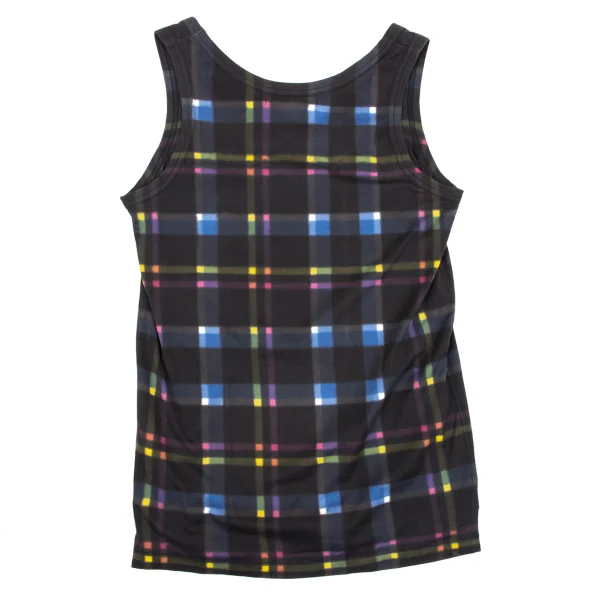 Y's Cotton Colorful Check Printed Tank Top K-163789_009