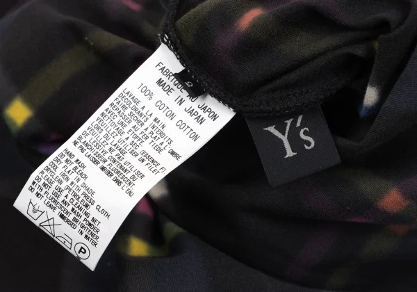 Y's Cotton Colorful Check Printed Tank Top K-163789_012