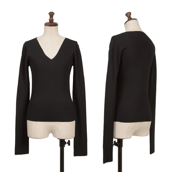 ワイズY's Uネックニットソー 黒3